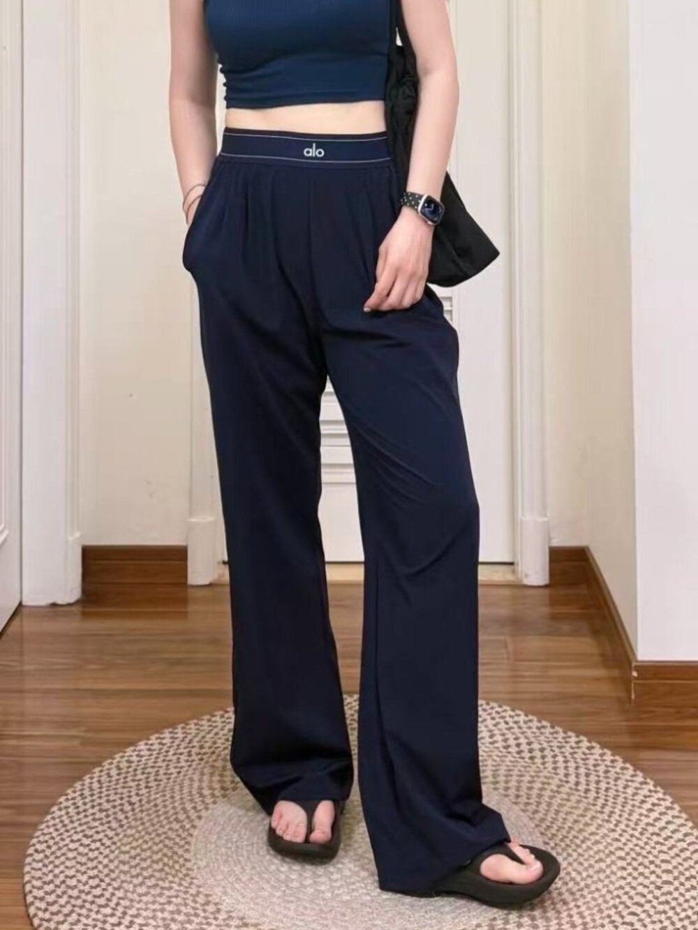 Brand New ALO Yoga Suit Up Trouser,Navy Blue 😍💕 High-waisted | Regular length